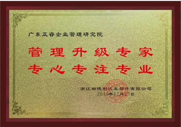 蔡總代表瑞德利公司授予正睿咨詢管理升級專家牌匾管理升級專家 蔡總代表瑞德利公司授予正睿咨詢管理升級專家牌匾管理升級專家