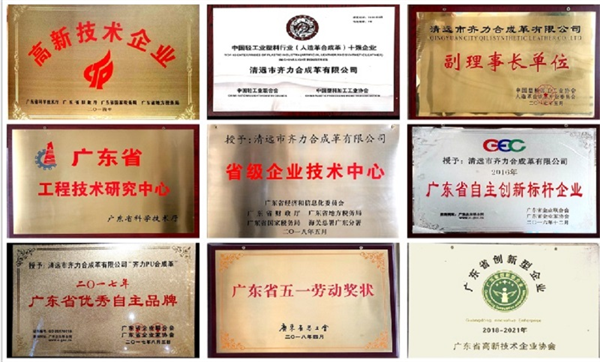 清遠市齊力合成革有限公司部分榮譽展示 清遠市齊力合成革有限公司部分榮譽展示